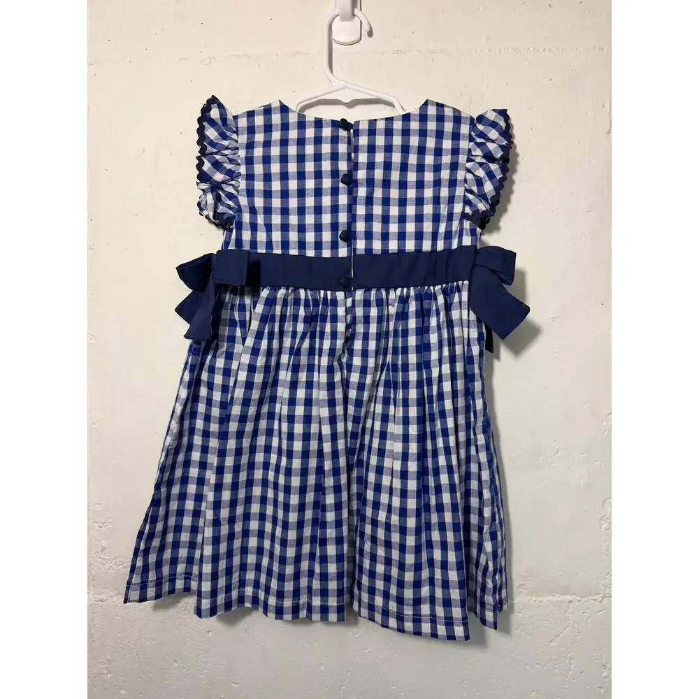 NEW LIL cactus Blue Gingham Plaid Dress Girls 3T